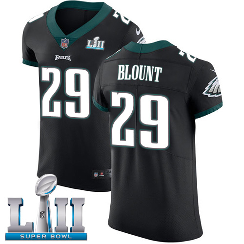 Nike Eagles #29 LeGarrette Blount Black Alternate Super Bowl LII Men's Stitched NFL Vapor Untouchable Elite Jersey